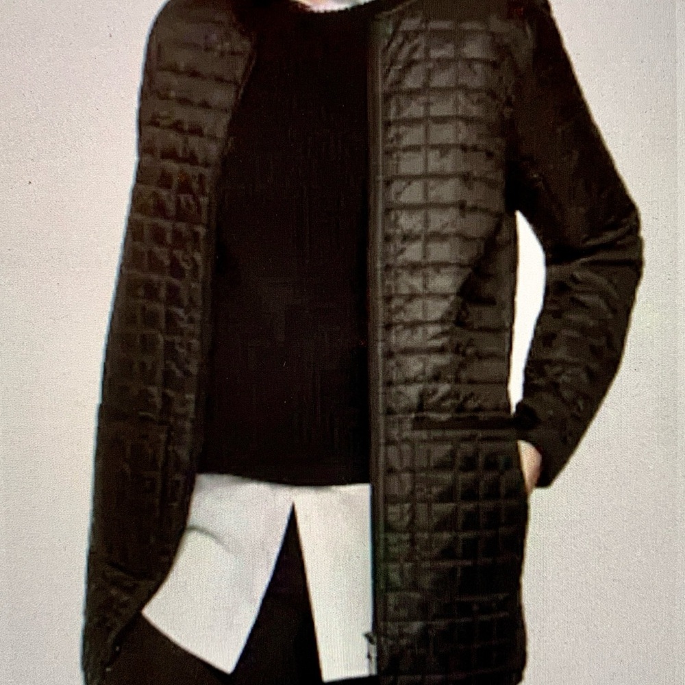 Athleta Dark Quilted Puffer Coat